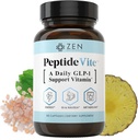 Zen Nutrients PeptideVite GLP-1 Probiotics、Bromelain、Chromiumのピコリネート及び有機ジンジャー(60のカプセル)が付いている腸の健康のためのサポート ビタミン