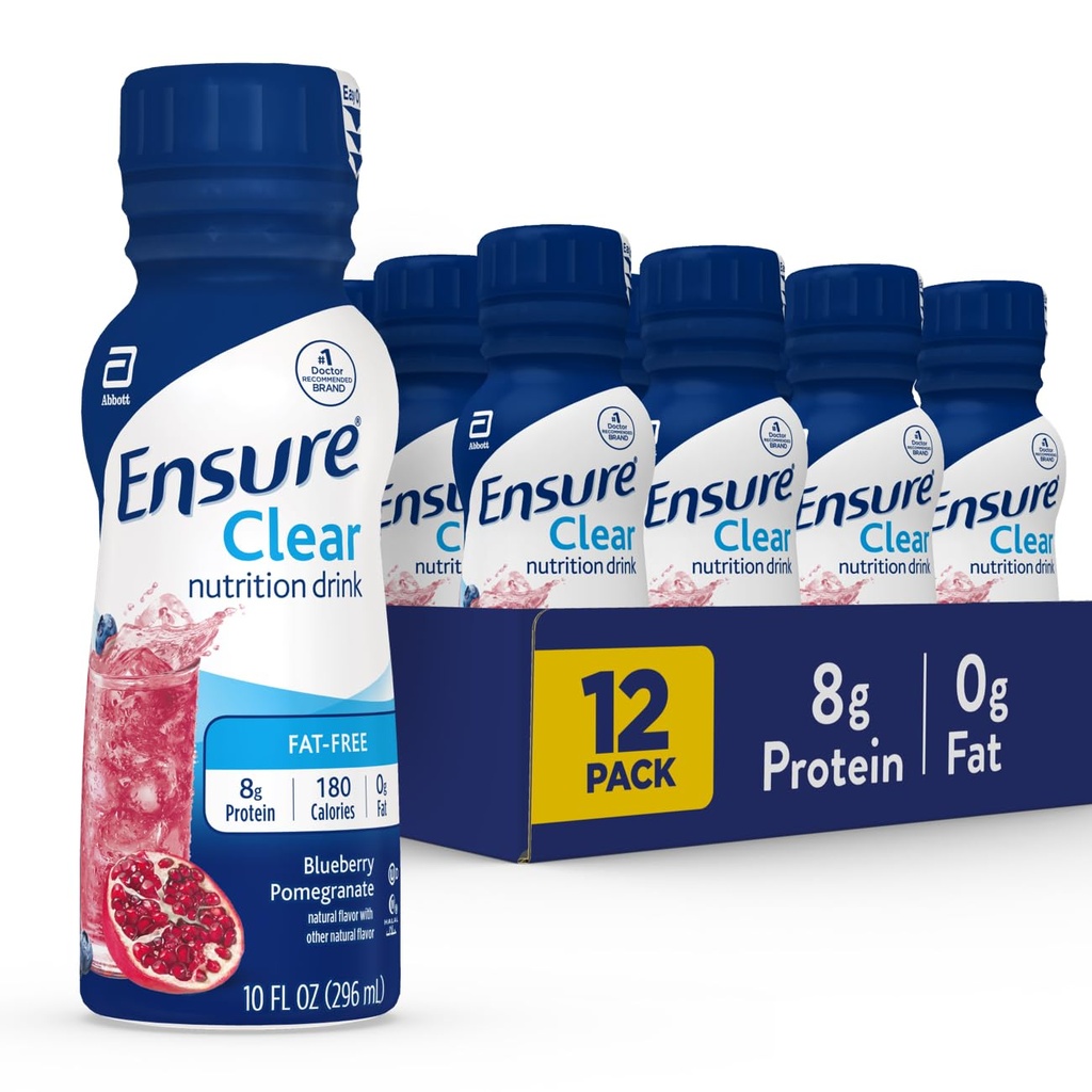 液体の明確な栄養物の飲み物、0g脂肪、蛋白質の8g、Blueberry Pomegranate、10 Fl Oz (12のパック)、びん、グルテンフリー保障して下さい