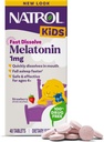 Natrolは速い分解のMelatoninを1のmgの残りの睡眠のための食事療法の補足、子供のための睡眠のタブレット、40のいちご風味のMelatoninのタブレット、40日の供給絶食します