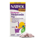 Natrolは速い分解のMelatoninを1のmgの残りの睡眠のための食事療法の補足、子供のための睡眠のタブレット、40のいちご風味のMelatoninのタブレット、40日の供給絶食します