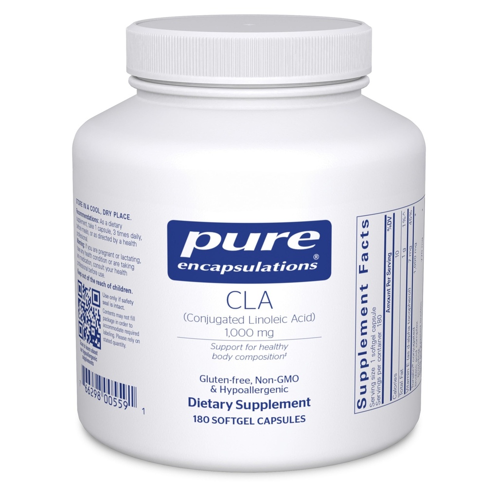 純粋なカプセル封入CLA(結露リン酸)1,000mg | エクササイズで健康な体組成を促進* | 180 Softgelカプセル