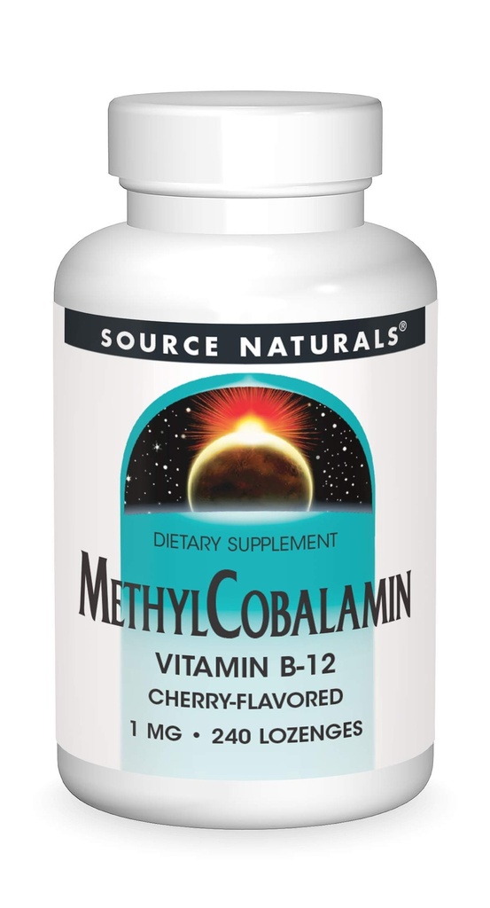 ソースナチュラルメチルコバラン Vitmain B-12チェリー風味、1mg - 240 Lozenges