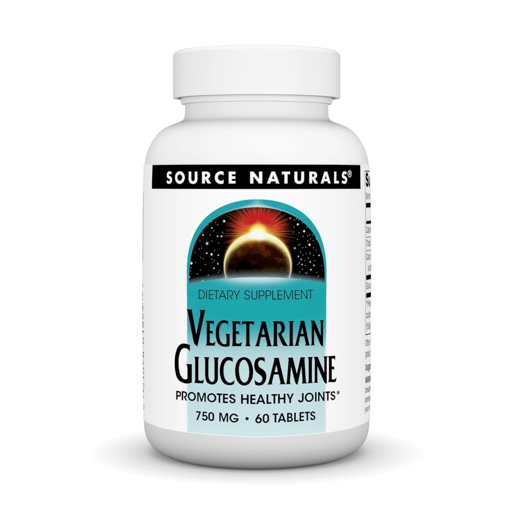 ソースナチュラルベジタリアングルコサミン、健康的な関節を促進*、750mg - 60錠