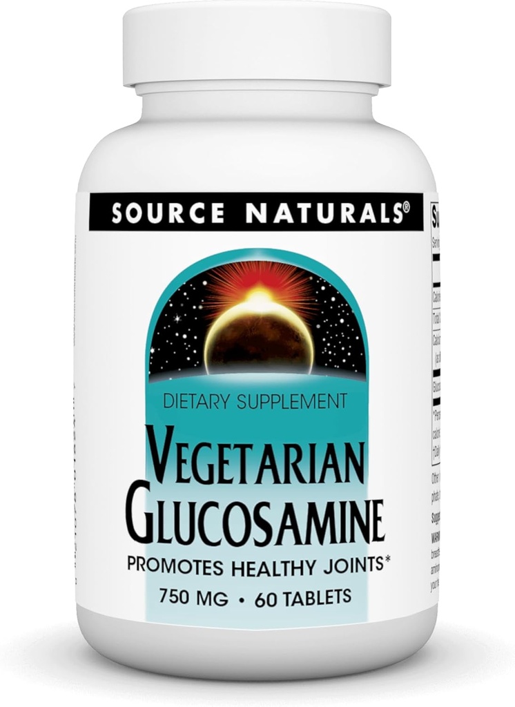 Source Naturals Vegetarian Glucosamine, Promotes Healthy Joints*, 750 mg - 60 Tablets