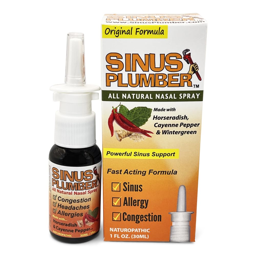 Sinus Plumberのペッパーの鼻のスプレー、アレルギーおよびSinusの救助、混雑、頭痛、1つのflのoz