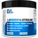 Evlution Nutrition L-Arginine + L-Citrulline - Endurance + Workout Performance Supplement - 2000mgコンプレックス - Vasodilation + Nitric酸化物サポート - ビーガン+グルテンフリーパウダー - 75給