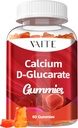 Calcium D-Glucarate Gummies 1000mg - 男性と女性のためのCDGクレンジングサプリメント, ホルモン代謝バランス & 更年期サポート, 非GMO, 完全菜食主義者の, グルテンフリー, 大豆無料サプリメント, 60 Gummy Chewables