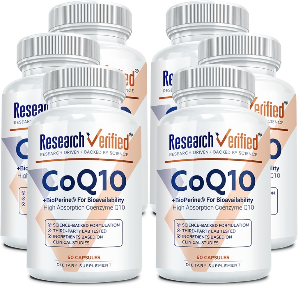 調査はCoQ10-100%の純粋な余分強さ300mg CoQ10を--Bioperineとの吸収そして生物学的利用性を改善しました-酸化防止レベル、心血管の健康、360のビーガン カプセルを改善します