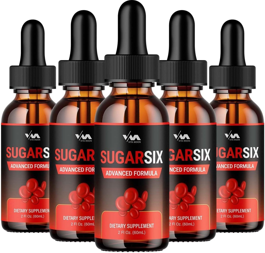 (5 Pack) SugarSix Drop Healthy Vitamin Support Supplement - Sugar Six Advanced Formula, Sugar Six 24 Hour Liquid, SugarSix Energy and Extra Strength Reviews, 5 Month Supply
