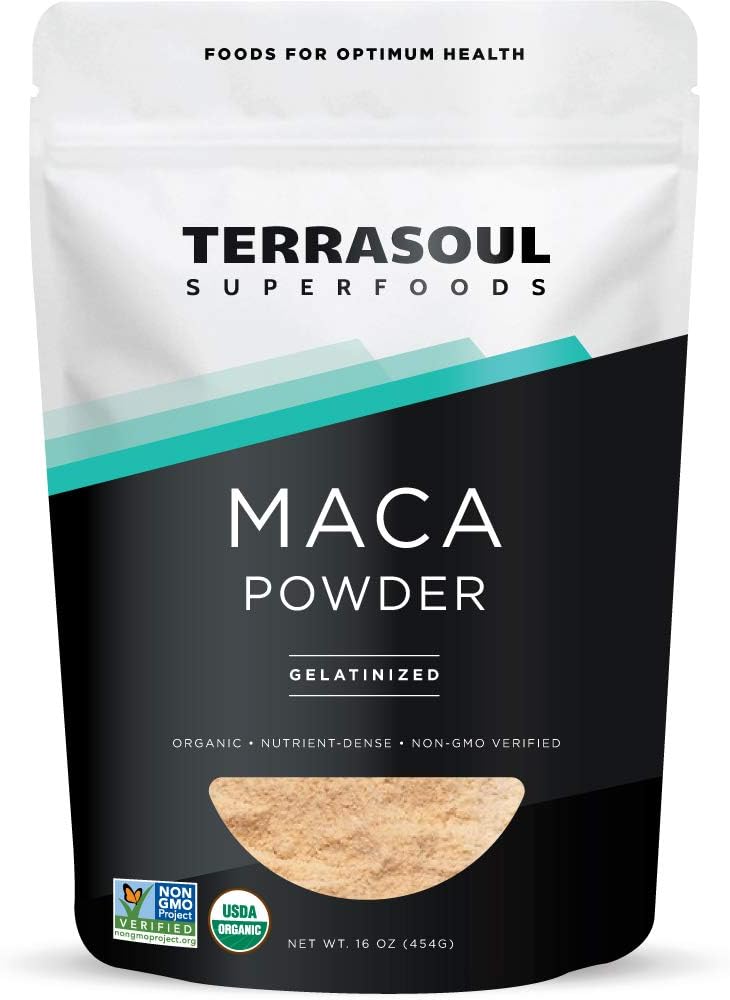 Terrasoul Superfoods Organic Gelatinized Maca Powder, 16 Oz, ホルモンバランス, エネルギーブースト, ペルーマカルートとスーパーフードスムージー, 簡単な消化のためにゼラタイズ