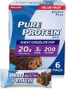 純粋なプロテイン®のChewyチョコレート チップ、50グラム、6カウントのMultipack