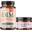 Myo-Inositolパウダーコンプレックスと女性のDIMサプリメント  理想的な40:1レシオミオイノシトール&D-Chiroイノシトールパウダー(30サービング)と女性用DIMサプリメント(60サービング)のホルモンバランスバンドル
