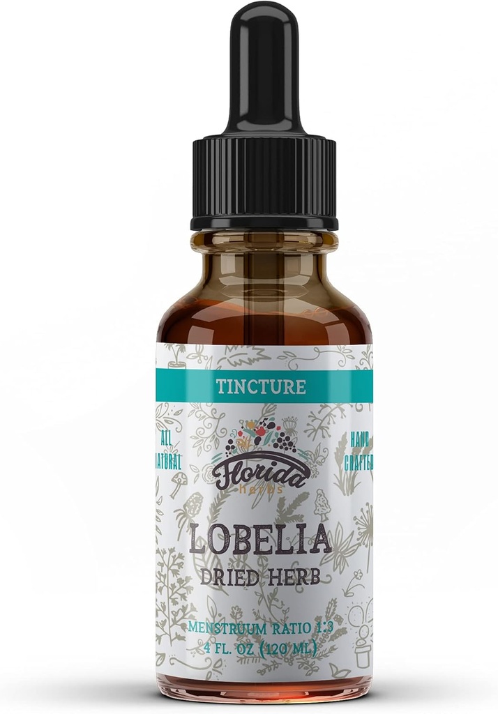 Lobelia Tincture、有機ロベリアエキス、ロベリアドロップ(Lobelia Inflata)乾燥ハーブ