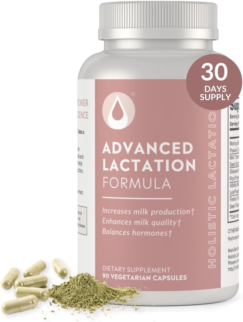 Holistic Lactation® の高度のLactationの方式(30 のサービング)、ミルクの供給を支える補足は、有機Moringaおよびミルクのアザミのエキス、Fenugreek-Free を含んでいます