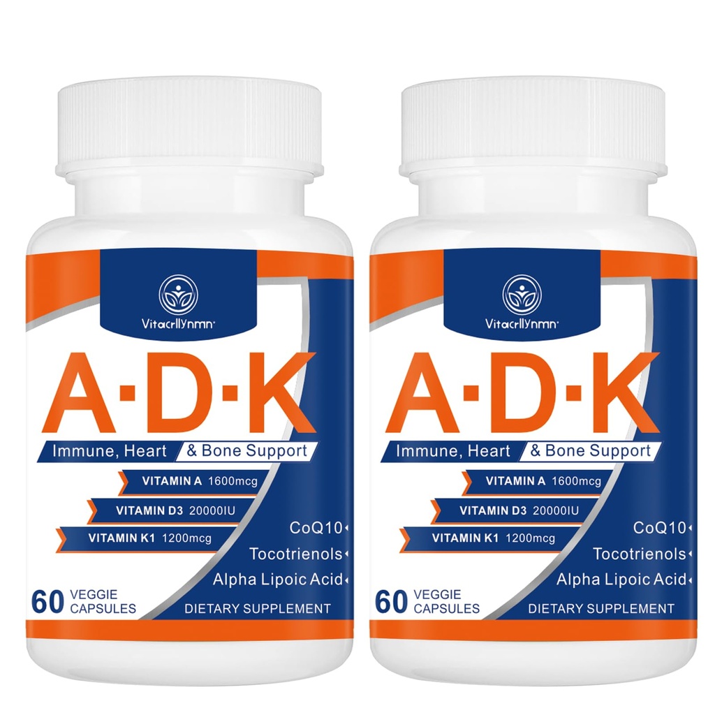 ADKのビタミンの補足20000 IU -中心、骨の健康および免疫サポート ビタミンADK 120のカプセルのための高い効力のビタミンA、D3およびK1