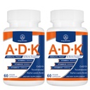 ADKのビタミンの補足20000 IU -中心、骨の健康および免疫サポート ビタミンADK 120のカプセルのための高い効力のビタミンA、D3およびK1