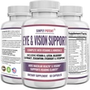 大人、自然な目及び視野の方式w/Vitamin A、Lutein、Zeaxanthin、Bilberryのエキス、Retina及びレンズ60の帽子のためのEyebright及びLycopeneのためのLutein及びZeaxanthinの目の健康の補足