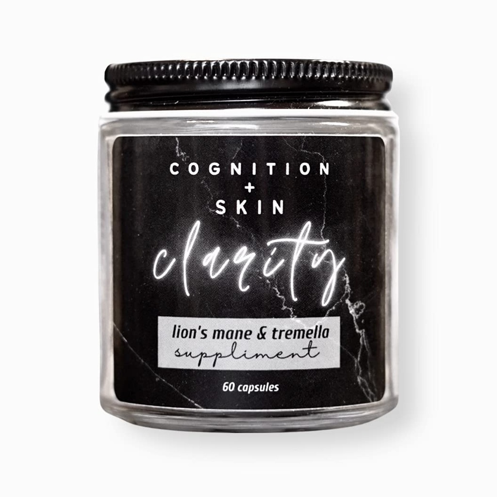 ライオンのマネ&トレメラのきのこの人のスキンケアのアクネの補足:認知+皮のクラリティー-withINからのあなたの皮を癒して下さい!(Vegan)