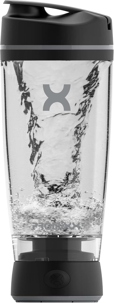 Promixxオリジナルシェーカーボトル - スムーズなプロテインシェイクのために電池式 - BPAフリー、20ozカップ(ブラック)