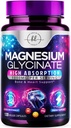 マグネシウムのGlycinate 1000mg - 骨、筋肉、Nerves & 心の健康 - 自然な睡眠 & ストレスサポート女性&男性 - ビーガン、グルテンフリー、非GMO - 120カプセル