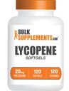 BulkSupplements.com Lycopene Softgels - Lycopene Supplement、Antioxidants Supplement - Gluten Free、サービングあたりの1 Softgel(20mg)、120 Softgels(1パック)