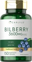 Carlyle Bilberry Extract カプセル | 3600mg | 150 カウント | ベジタリアン・非GMO・グルテンフリー フルーツ サプリメント