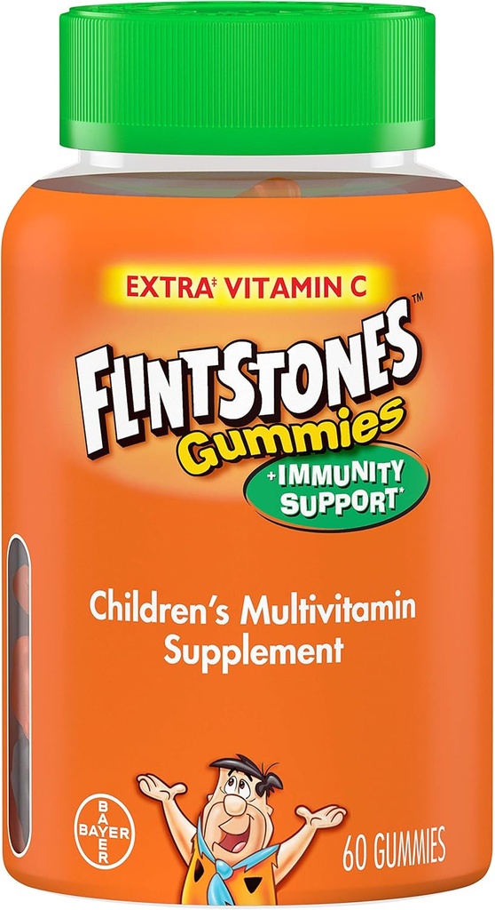FlintstoneのグミーのImunitのサイズ60ct 1日は免疫サポートとビタミンをフリントストーンで囲みます