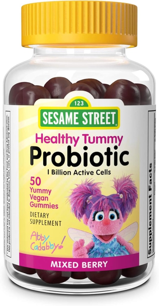 Webber Naturals Sesame Street 子供のための健康なおなかのプロバイオティクス, 1 ガミーあたりの億能動態細胞, 50 ガミー, 消化の健康のために, グルテンの自由, 酪農場, ピーナッツ & ゼラチン, 完全菜食主義者の