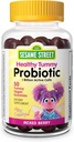 Webber Naturals Sesame Street 子供のための健康なおなかのプロバイオティクス, 1 ガミーあたりの億能動態細胞, 50 ガミー, 消化の健康のために, グルテンの自由, 酪農場, ピーナッツ & ゼラチン, 完全菜食主義者の