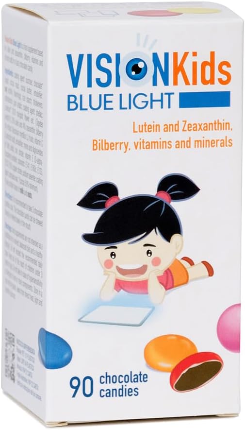 OMEGOR Lutein と ゼアキサンチン キッズアイ (60 チョコレート ドラッグ) - Vision Kids Blue Light Eyesight サプリメント のための 網膜保護