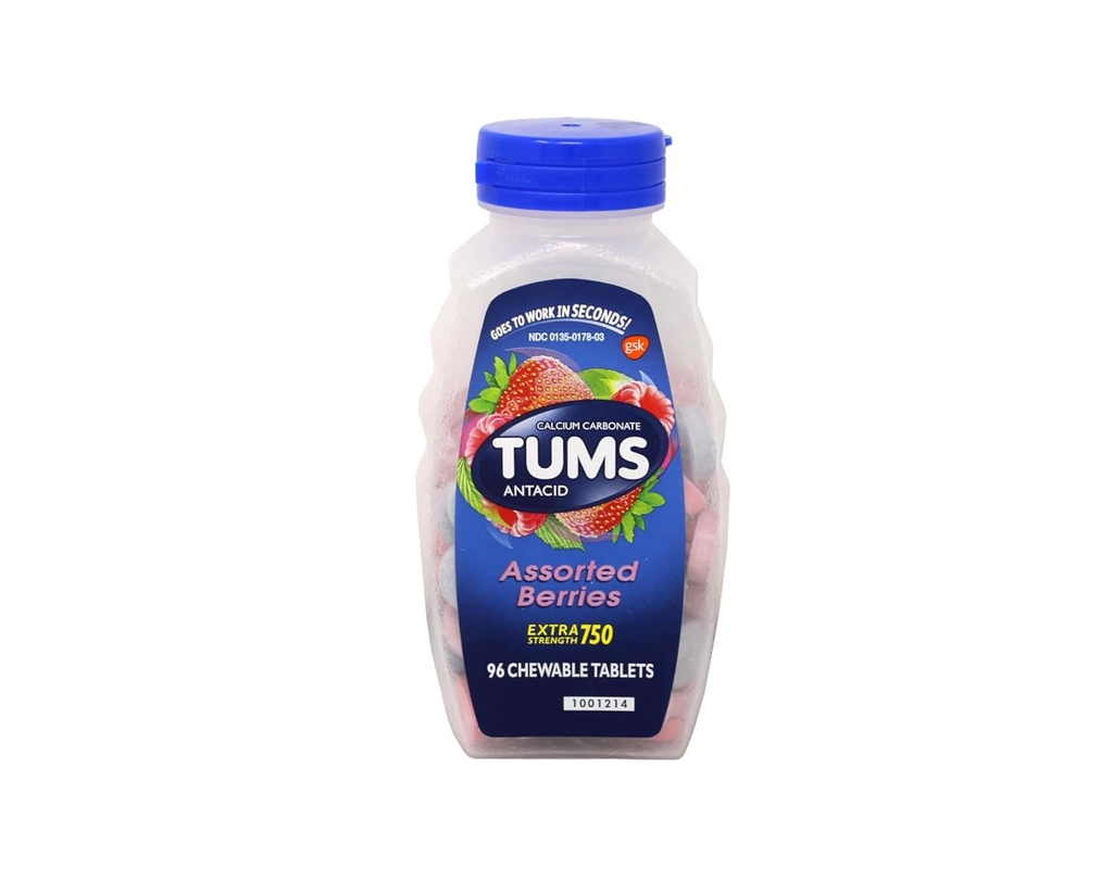 TUMS E-X 750 ASSORTEDベリー 96Tablets