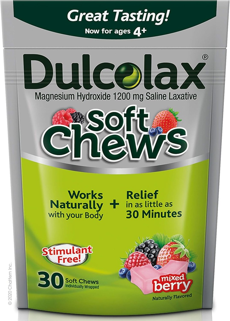 Dulcolax の柔らかい咀嚼のサリンの Laxative によって混合される果実(60ct 及び 30ct) 1200mg 酸化マグネシウムの穏やかな便秘の救助