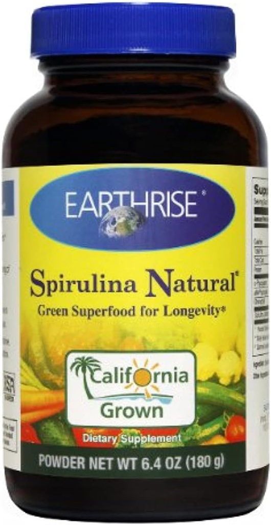 Earthrise Spirulinaナチュラル、180グラムパウダー