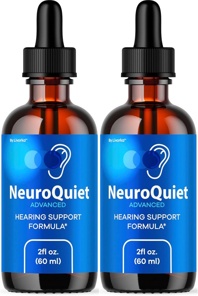 (2パック)NeuroQuietドロップ - 公式NeuroQuietデイリー補聴器毎日の補聴器すべての自然クリーン液体アドバンストフォーミュライヤーヘルス、講堂クラリティ&インナーイヤーバランスレビュー、2ヶ月間2ボトル