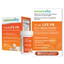 NatureCity True-Life-PB シェルフ 安定したブレンド プレバイオティクスと女性と男性のためのプロバイオティクス - 女性と男性のための消化管の腸の健康サプリメント - 乳製品無料 - (30 Veggie Capsule)