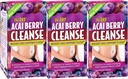 Applied Nutrition 14-Day Acai Berry Cleanse - 56 Tablets, Pack of 3 - Weight-Loss Support Flush + Milk Thistle - 84 Total Servings