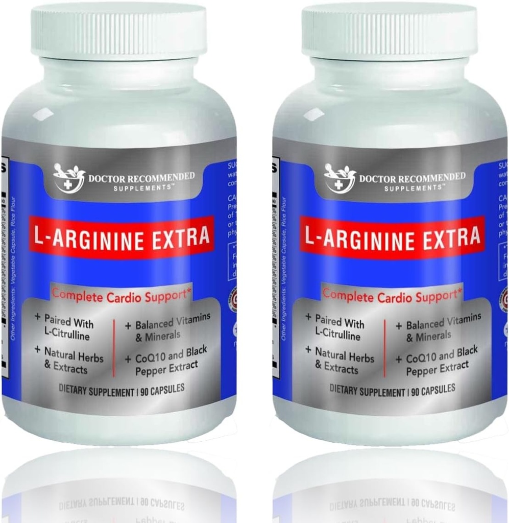 DOCTOR推奨サプリメントプレミアムL-アルギニン1000 MG Nitric酸化物フォーミュラは、心臓の健康、ニトリオキサイド生産、スタミナ&その他をサポート - 2パック