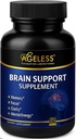 Ageless Brain Supplements for Memory and Focus & Cognitive Improvement | Nootropic Brain Supplement for Men & Women | Support Mental Clarity & Neuro Health | Including Vitamin B6, B12, 60 Capsules
