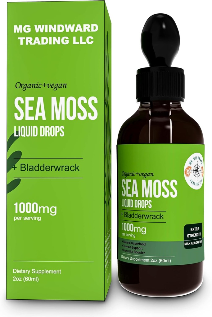 有機海苔液滴 | 30,000 MG | ブラッドダーラック、エルダーベリーの海苔 | 4X より強烈な有機海苔 丸薬やカプセル 全体的な健康的な生活! 1 ボトル