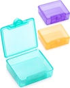 Sukuosの小さい丸薬箱3 PCのかわいい旅行丸薬の箱のビタミンの魚油の補足のためのポケット財布のための携帯用毎日の丸薬のオルガナイザー、きれいになること容易な