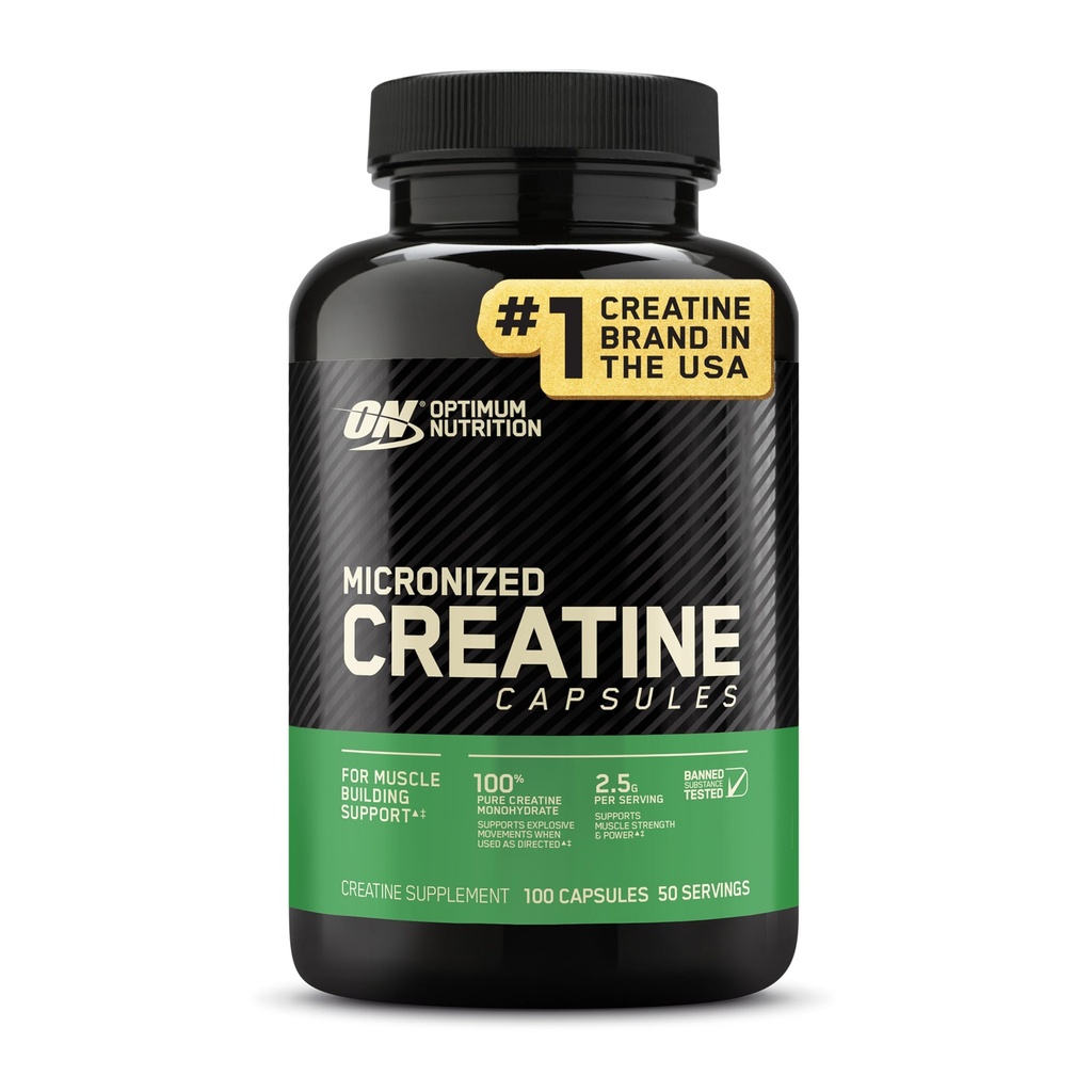 最適栄養の Micronized のクレアチンの Monohydrate のカプセル、友好的な Keto 2500mg、100 のカプセル