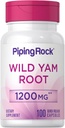 パイピングロックワイルドヤムルートカプセル1200mg | 100カウント | 抽出物サプリメント | グルテンフリー、非GMO