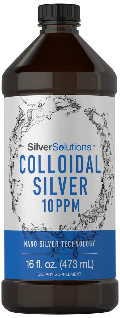 カーライルコロイドシルバー液 | 10 PPM | 16 fl. Oz (473 mL) | ナノシルバー技術ソリューション | ベジタリアン・非GMO・グルテンフリー対応サプリメント
