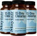 15 Day Cleanse Colon Detox (3 Pack), Dietary Supplement, 30 Capsules Each (90 Total), Natural Laxative for Constipation and Digestive Health Supplement