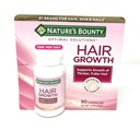 Nature's Bountyの毛の成長の補足、1日あたりの1、臨床的にBiotin、ケイ素及びアルギニン、90のカプセルとより厚く、完全な毛を、支えるために示しました