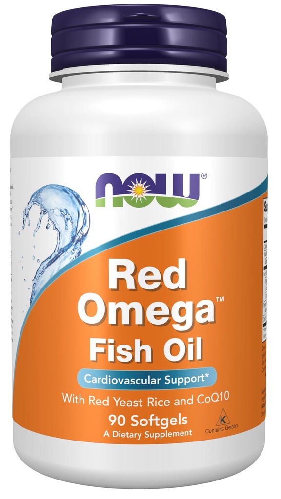 NOW Foodsは、CoQ10 30mgとOmega-3 Fish Oil、心臓血管サポート*、90 Softgelsと、Red OmegaTMを補います