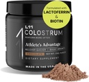 Colostrum Supplement by L11 with Lactoferrin Biotin Zinc & Vitamin D | Bovine Colostrum Powder for Peak Athletic Health, Gut Health, Muscle & Immune Support | 1500mg Colostrum - Chocolate, 30 Servings