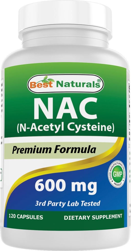 ベストナチュラルNAC - Nアセチルシステイン600mg 120カプセル - nアセチルシステイン - 強力な抗酸化物質