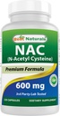 ベストナチュラルNAC - Nアセチルシステイン600mg 120カプセル - nアセチルシステイン - 強力な抗酸化物質