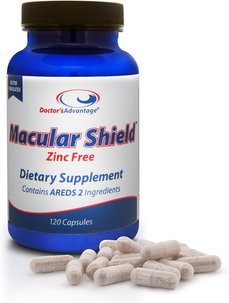 医者の利点 亜鉛なしのMacularの盾の目のビタミン- 120のカプセル、30日の供給-LuteinおよびZeaxanthinは年齢関連の目サポートのためのAREDS-2の原料と補います